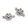 Našívací díl květ 9x15 mm (Varianta platina, Balení 10 ks)