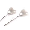 Ozdobné špendlíky délka 55 mm srdce (Varianta bílá perleť, Balení 1 krab.)