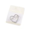 Brož s broušenými kamínky srdce, květ (Varianta 1 crystal srdce, Balení 1 ks)