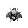 Brož s broušenými kamínky deštník, včela (Varianta 2 nikl černý včela, Balení 1 ks)