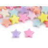 Plastové korálky hvězda, srdce, květ 20 g (Varianta 1 (13x13 mm) mix srdce, Balení 1 sáček)