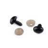 Čumák / oči s pojistkou 9x13 mm (Varianta černá, Balení 5 sada)