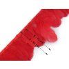 Prýmek - husí peří 6-11 cm (Varianta 3 černá, Balení 1 m)