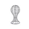Kovový stojan / hlava na čepice / klobouky (Varianta 1 stříbrná, Balení 1 ks)