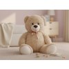 Plyšový medvěd s mašlí béžový – 100 cm