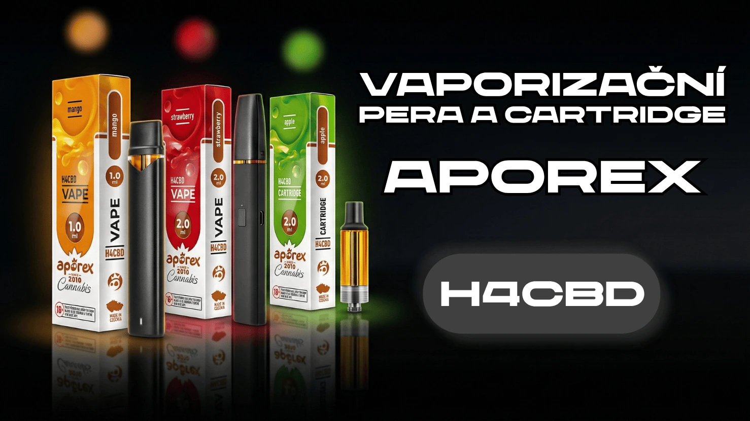 APOREX - vaporizační pera a cartridge s H4CBD