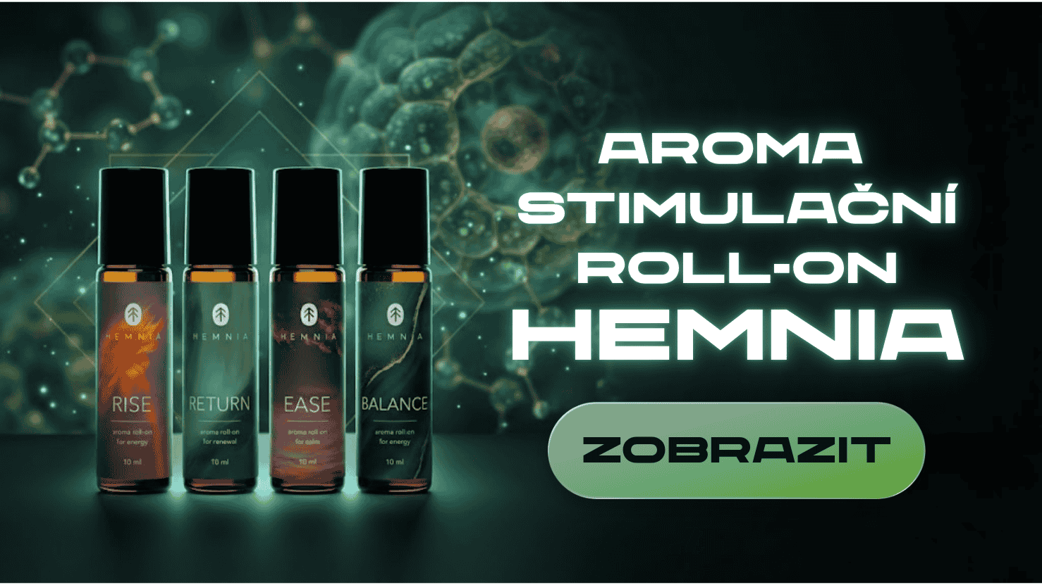 Hemnia - Aroma stimulační roll-on, biohacking skrze vůně! Energie, regenerace, klid.