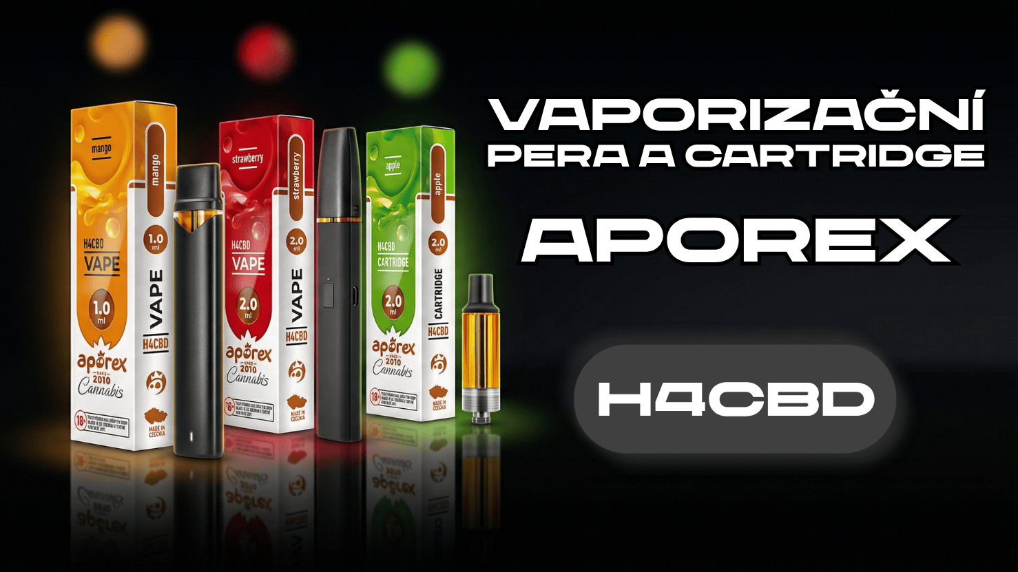 APOREX - vaporizační pera a cartridge s H4CBD