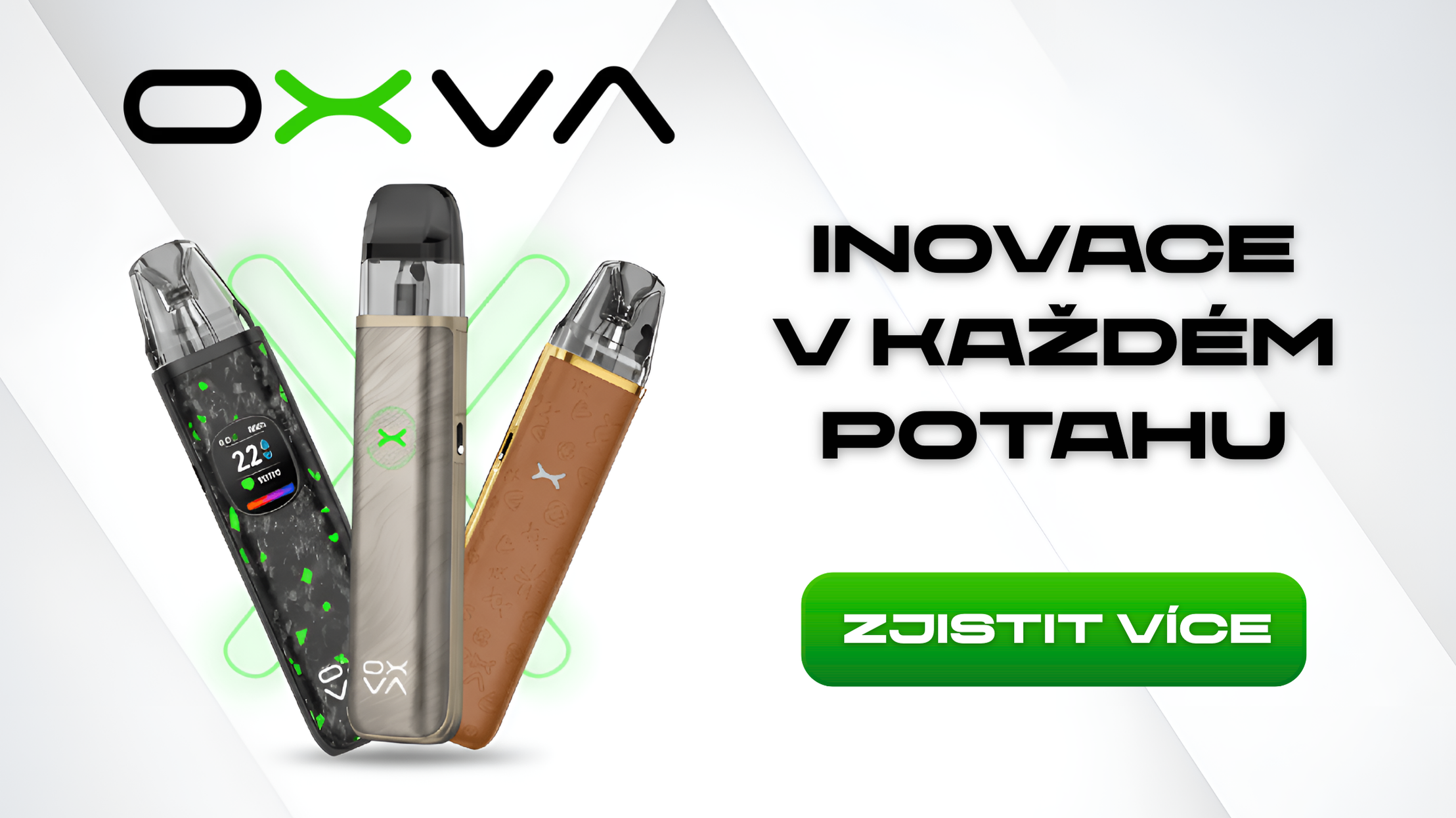 Elektronické cigarety značky OXVA. Inovace v každém potahu. Klikni a zjisti více.