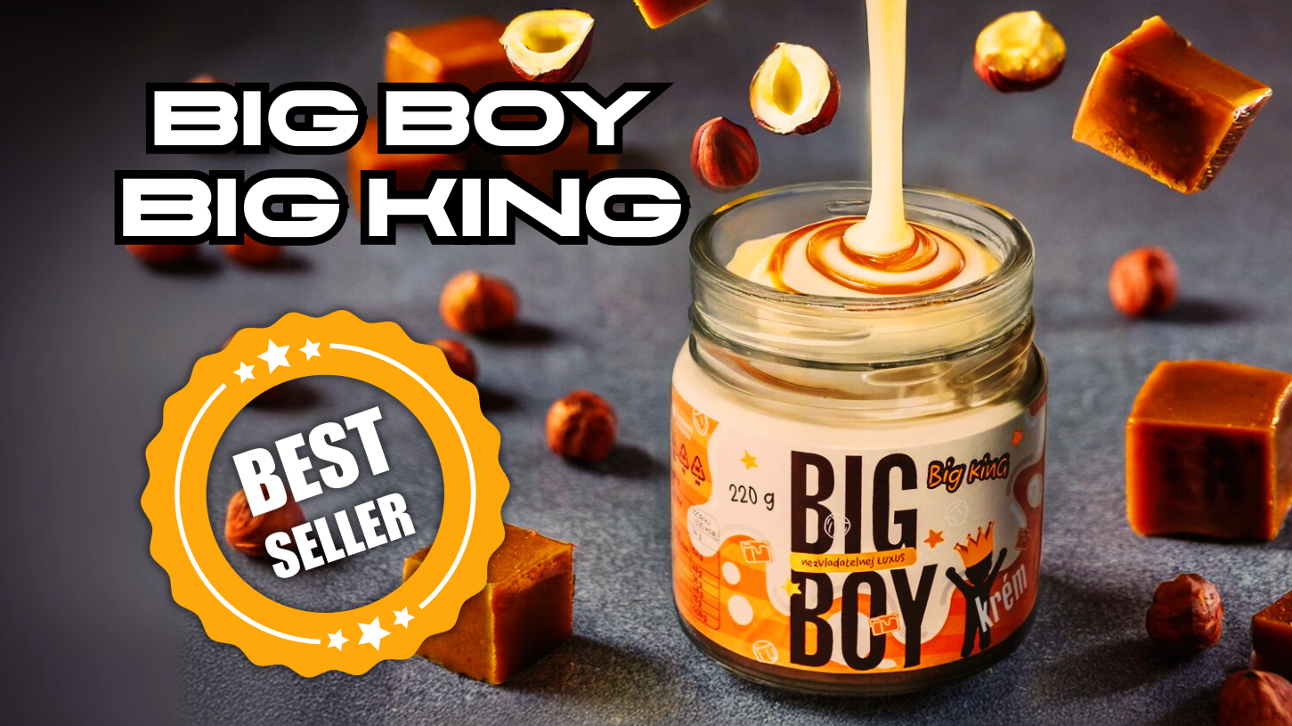 BIG BOY Big King - Krém s lískovými ořechy s mlékem a karamelem