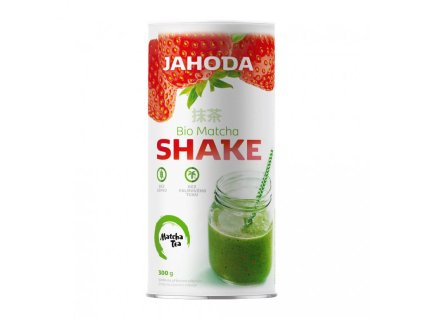 10203 bio matcha tea shake jahodovy 300 g tubus energie snidane svacina