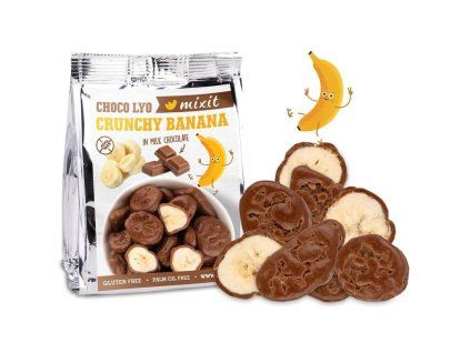 mixit krupave bananky v cokolade do kapsy 70g