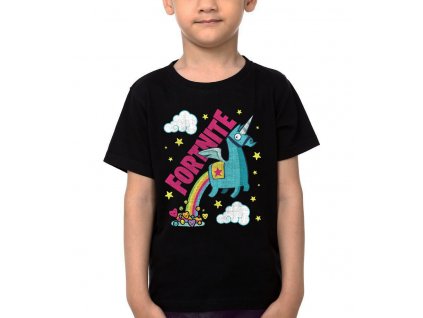 Dětské tričko Fortnite Battle Royale Unicorn Duha