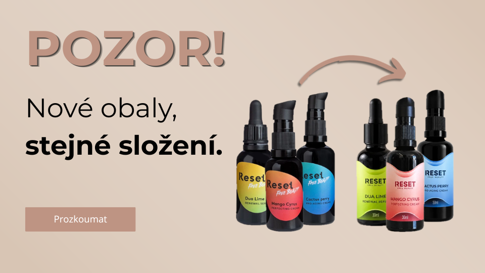 Změna obalů RESET free beauty