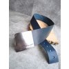 Kožený pásek modrošedý