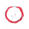 Šňůrkový náhrdelník v odstínech červené s náramkem