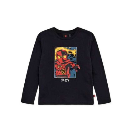 LEGO LWTANO 604 T-SHIRT L/S JR BLACK TRIČKO