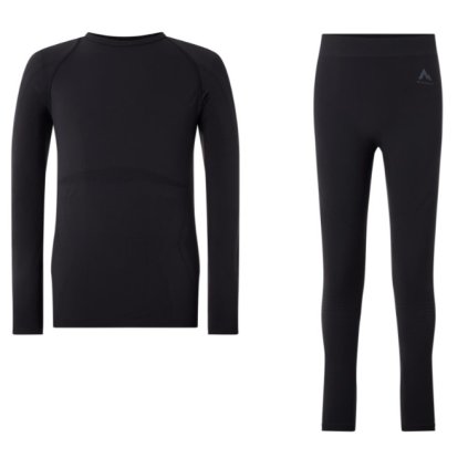 MCKINLEY YACOB/YANIK BASE LAYER SET JUNIOR BLACK SET TERMO BIELIZNE