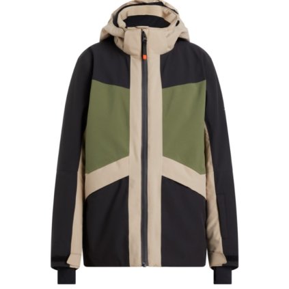 MCKINLEY TWP FERNANDO AQUAMAX SKI JACKET JUNIOR GREEN BEIGE BLACK BUNDA