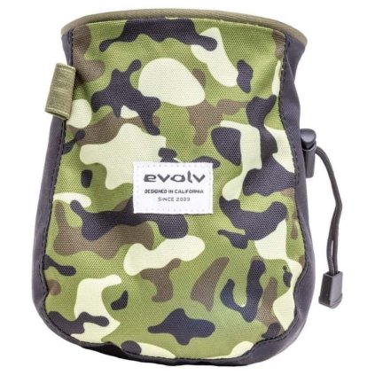EVOLV CAMO CHALK BAG CAMO WOODLAND VRECKO NA MAGNÉZIUM