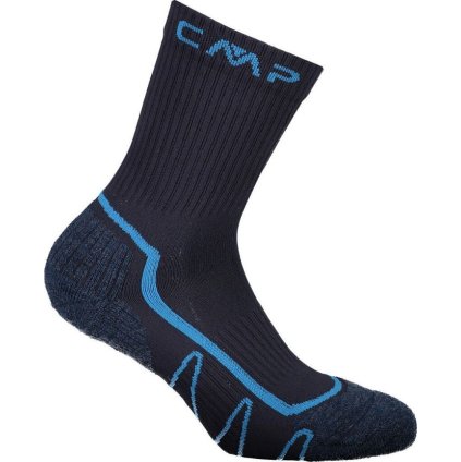 CMP KIDS TREKKING SOCK POLY MID ANTRACITE-DEEP LAKE PONOŽKY