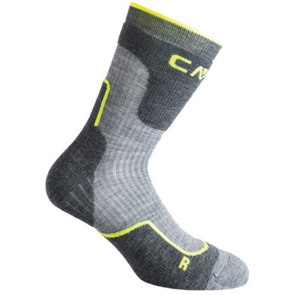CMP KIDS TREKKING SOCK WOOL MID ASPHALT MEL PONOŽKY