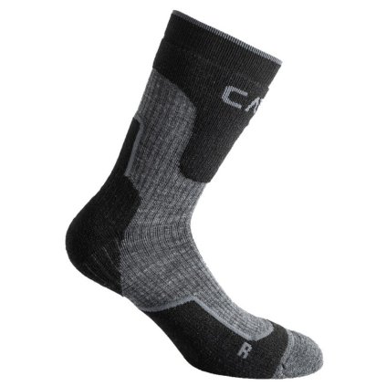 CMP TREKKING SOCK WOOL JR NERO PONOŽKY