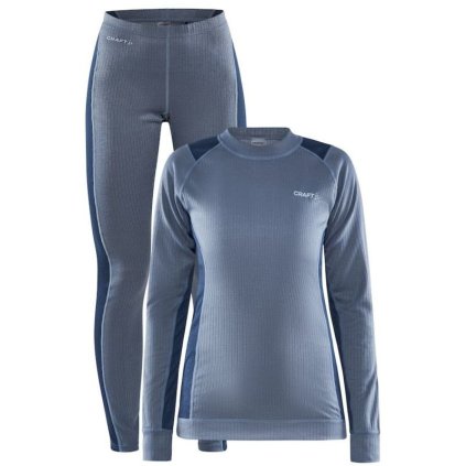 CRAFT CORE DRY BASELAYER W BLUE SET FUNKČNEJ BIELIZNE