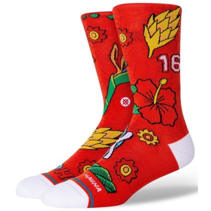 STANCE KOLTEN PONOŽKY ČERVENÉ