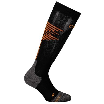CMP SKI SOCK LENPUR NERO-ORANGE PONOŽKY