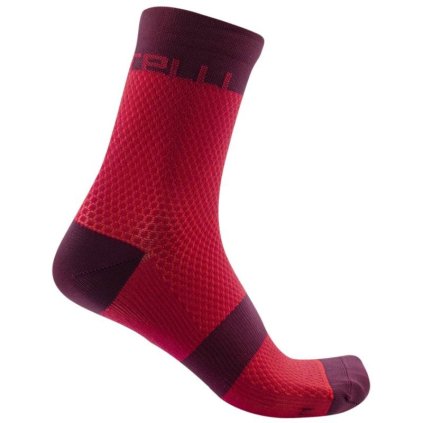 CASTELLI VELOCISSIMA 12 SOCK W PERSIAN RED/BORDEAUX CYKLO PONOŽKY
