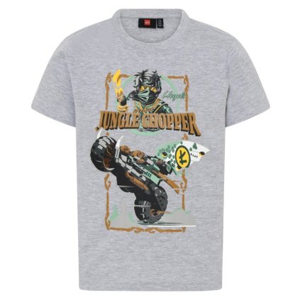 LEGO LWTAYLOR 326 T-SHIRT SS JR GREY MELANGE TRIČKO