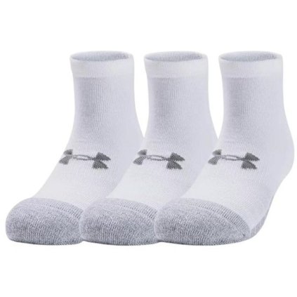 UNDER ARMOUR HEATGEAR LOCUT WHITE PONOŽKY
