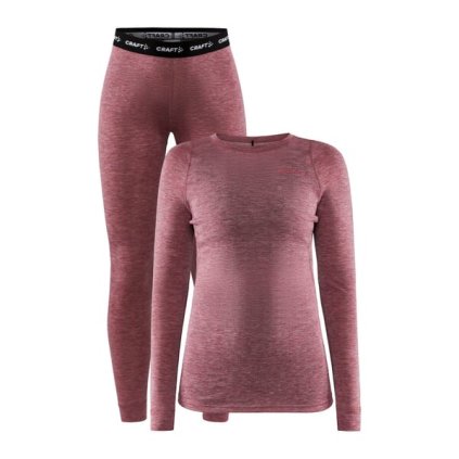 CRAFT CORE WOOL MERINO W PINK SET FUNKČNEJ BIELIZNE