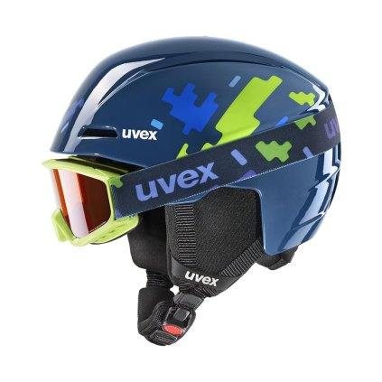 UVEX VITI JR BLUE PUZZLE LYŽIARSKY SET