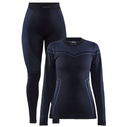 CRAFT CORE DRY FUSEKNIT W BLACK SET FUNKČNEJ BIELIZNE