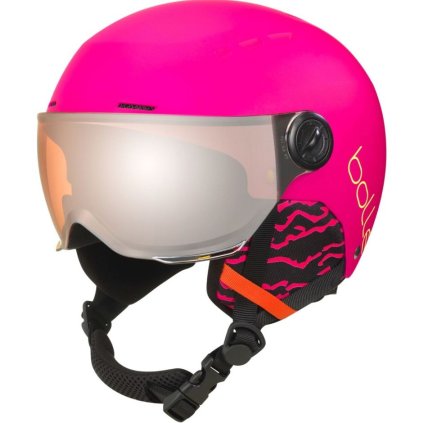 BOLLE QUIZ VISOR HOT PINK MATTE LYŽIARSKA PRILBA