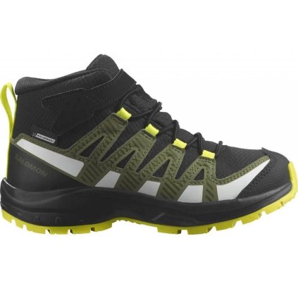 SALOMON XA PRO V8 MID CSWP JR BLACK YELLOW OBUV