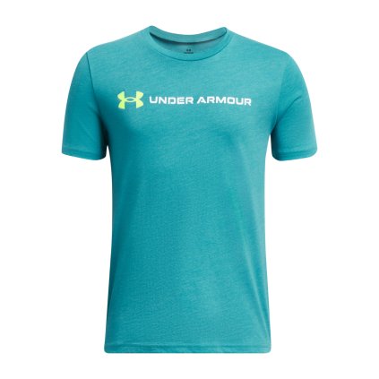UNDER ARMOUR UA B LOGO WORDMARK SS KIDS GREEN TRIČKO
