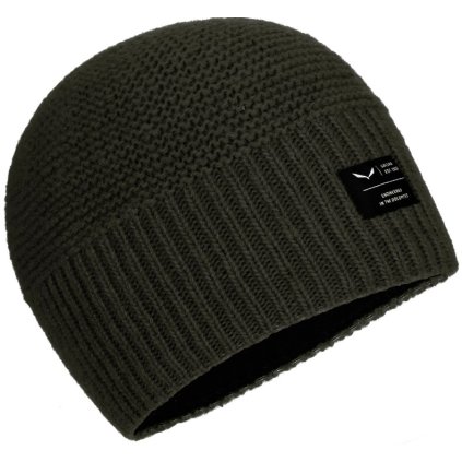 SALEWA SARNER 2 WOOL BEANIE GREEN DARK OLIVE ČIAPKA