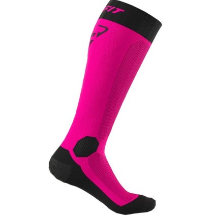 DYNAFIT TOUR WARM MERINO SOCKS PINK GLO PONOŽKY