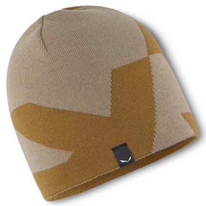 SALEWA PURE REVERSIBLE MERINO BEANIE BEIGE QUICKSAND ČIAPKA