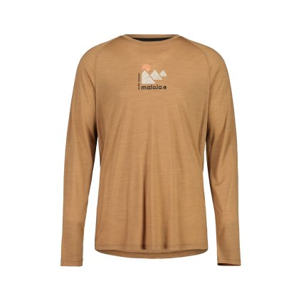 MALOJA TRAUNSTEINM LONG SLEEVE T-SHIRT M CLAY TRIČKO