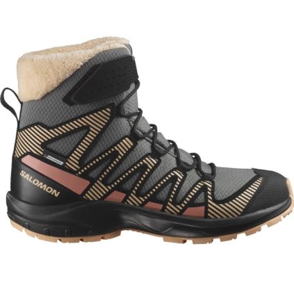 SALOMON XA PRO V8 MID CSWP JR PEWTER/BLACK/PEACH FUZZ OBUV