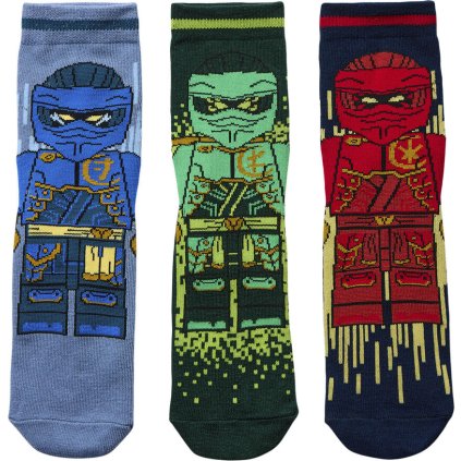 LEGO LWAGAN 108 SOCKS 3-PACK JR PONOŽKY
