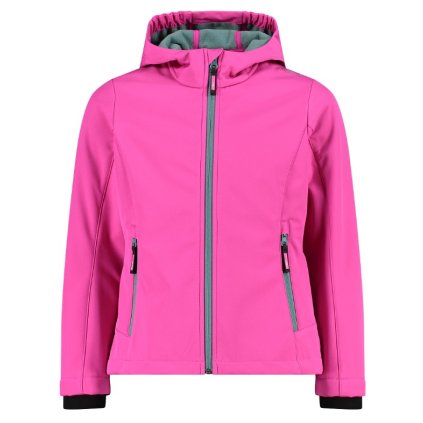 CMP SOFTSHELL JACKET FIX HOOD JUNIORS GIRL FESTIVAL AGAVE BUNDA