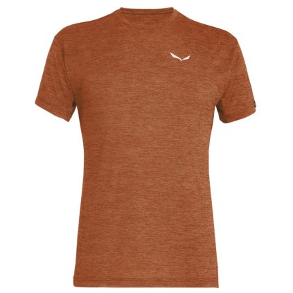 SALEWA PUEZ MELANGE DRY T-SHIRT M BOMBAY BROWN MELANGE TRIČKO