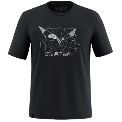 SALEWA EAGLE GEOMETRIC T-SHIRT M BLACK OUT TRIČKO