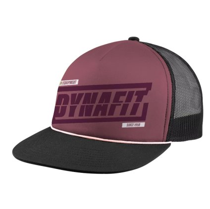 DYNAFIT GRAPHIC TRUCKER CAP DARK ROSE TABLOID ŠILTOVKA