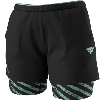DYNAFIT TRAIL 2IN1 SHORTS W BLACK OUT JADELITE KRAŤASY
